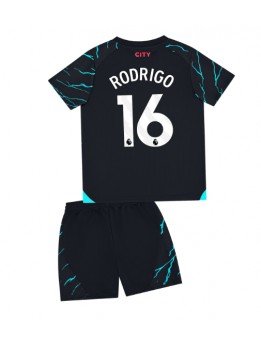 Manchester City Rodri Hernandez #16 Replika Tredje Kläder Barn 2023-24 Kortärmad (+ byxor)